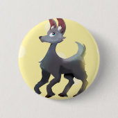 Alpaca Bunny - Ultimate Gray/Illuminating Ronde Button 5,7 Cm (Voorkant)