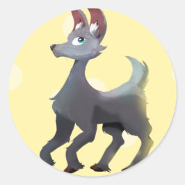 Alpaca Bunny - Ultimate Gray/Illuminating Ronde Sticker