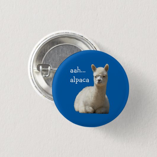 Alpaca Button aah alpaca (Voorkant /achterkant)