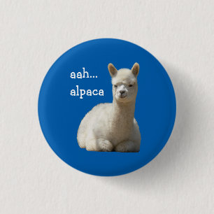 Alpaca Button aah alpaca