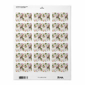 Alpaca Cactus Bloemmotief Dierenliefhebber Etiket (Full Sheet)