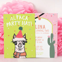 Alpaca Cactus Fiesta Verjaardag