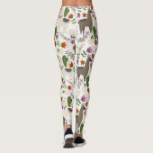 Alpaca Cactus Floral Pattern Dierenvriend Leggings (Achterkant)