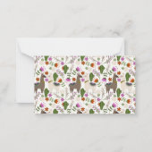 Alpaca Cactus Floral Pattern Dierenvriend Notitiekaartje (Voorkant)