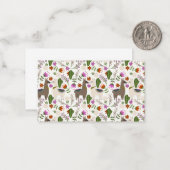 Alpaca Cactus Floral Pattern Dierenvriend Notitiekaartje (Voorkant / Achterkant in situ)