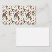 Alpaca Cactus Floral Pattern Dierenvriend Notitiekaartje (Voorkant / Achterkant)