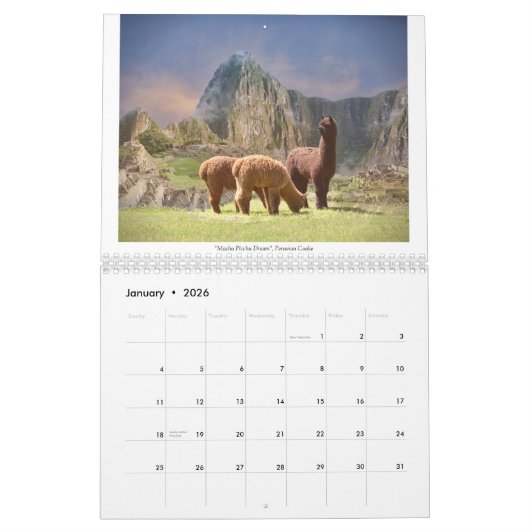 Alpaca Calendar 2023 Kalender (Jan 2026)