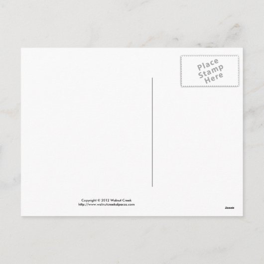 Alpaca Christmas Briefkaarten (Achterkant)