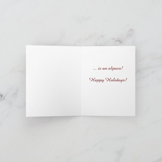 Alpaca Christmas Kaarten (Binnen)