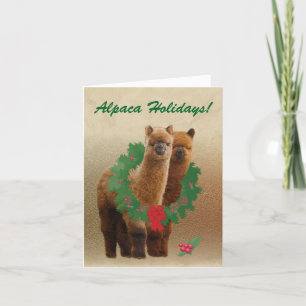 Alpaca Christmas Kaarten
