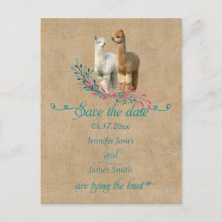 Alpaca Country Save the Date Briefkaarten