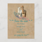Alpaca Country Save the Date Briefkaarten (Voorkant)