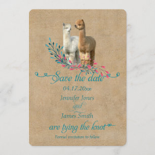 Alpaca Country Save the Date Invitations