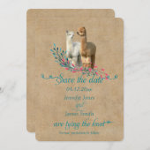 Alpaca Country Save the Date Invitations (Voorkant / Achterkant)
