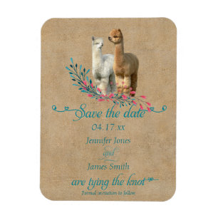Alpaca Country Save the Date Magnet Magneet