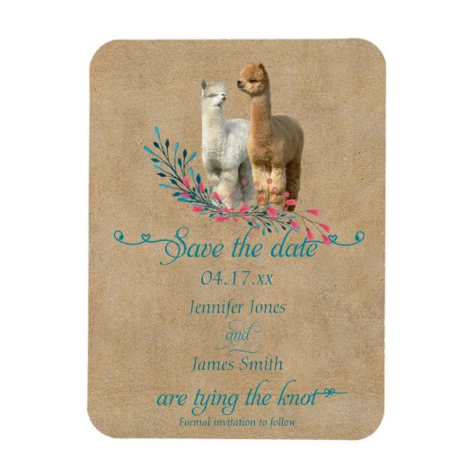 Alpaca Country Save the Date Magnet Magneet (Verticaal)