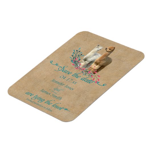 Alpaca Country Save the Date Magnet Magneet (Linkerzijde)
