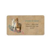 Alpaca Country Wedding Address Return Labels (Voorkant)
