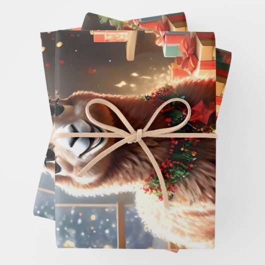 Alpaca de Cadeaus: een kerstverhaal Inpakpapier Vel (In situ)