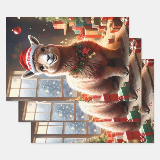Alpaca de Cadeaus: een kerstverhaal Inpakpapier Vel (Set)