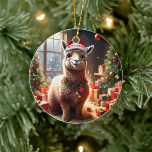 Alpaca de Cadeaus: een kerstverhaal Keramisch Ornament