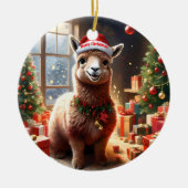Alpaca de Cadeaus: een kerstverhaal Keramisch Ornament (Voorkant)
