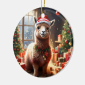 Alpaca de Cadeaus: een kerstverhaal Keramisch Ornament (Links)