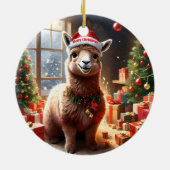 Alpaca de Cadeaus: een kerstverhaal Keramisch Ornament (Achterkant)