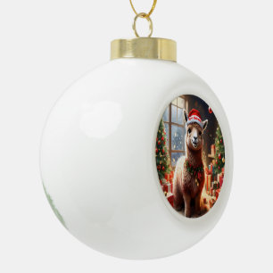 Alpaca de Cadeaus: een kerstverhaal Keramische Bal Ornament