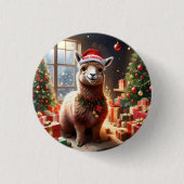 Alpaca de Cadeaus: een kerstverhaal Ronde Button 3,2 Cm (Voorkant)