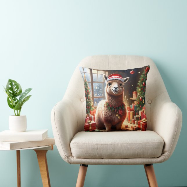 "Alpaca de Geschenken: Een Kerstverhaal" Kussen (Stoel)
