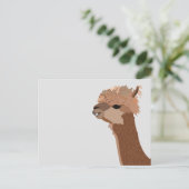 Alpaca Dier Schattig Briefkaart (Staand voorkant)