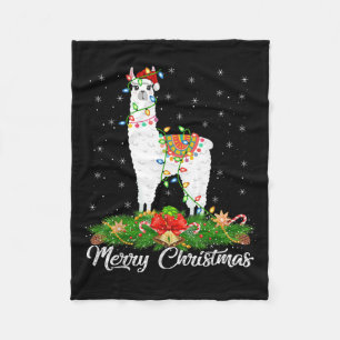 Alpaca Dierenvriend dat de kerstman aanpast Alpaca Fleece Deken