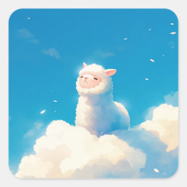 Alpaca Droomland Vierkante Sticker