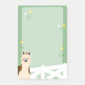Alpaca Eating Paardenbloemen 6 x 4" Sticky Notes (Voorkant)