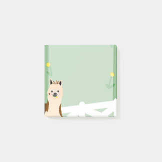 Alpaca Eating Paardenbloemen Sticky notes