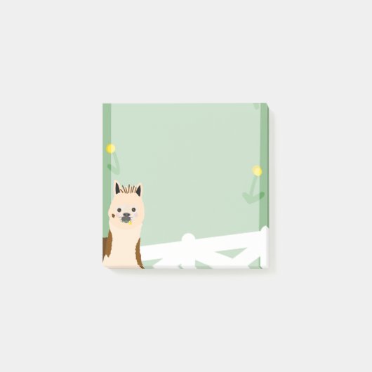 Alpaca Eating Paardenbloemen Sticky notes (Voorkant)