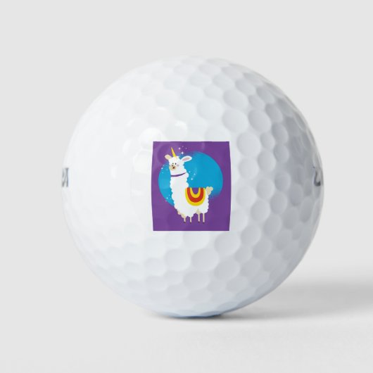 Alpaca Eenhoorn Golfballen (Voorkant)