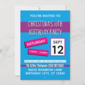 Alpaca Eenhoorn Onder Regenboog Hemel Kaart (Achterkant)