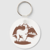 Alpaca en bergen sleutelhanger (Achterkant)