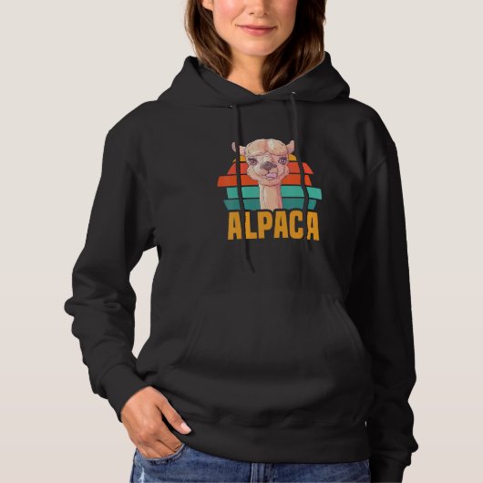 Alpaca en Llama Dierdieren Alpaca Hike Llama Hoodie (Voorkant)