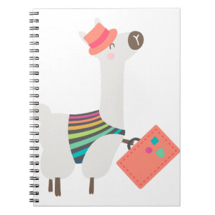 Alpaca en Suitcase Notitieboek