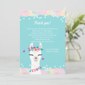 Alpaca Face Baby shower Hartelijk dank Bedankkaart (Staand voorkant)