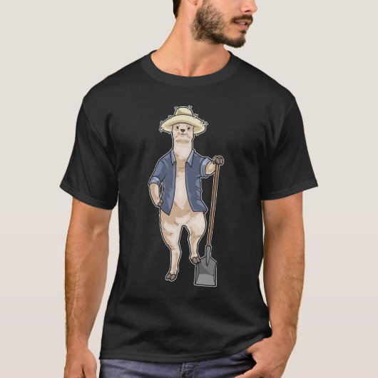 Alpaca Farmer Shovel T-shirt (Voorkant)