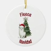 Alpaca Fleece Navidad Keramisch Ornament (Voorkant)
