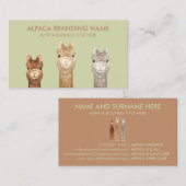Alpaca Fokkerij Visitekaartje (Voorkant / Achterkant)