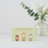 Alpaca Fokkerij Visitekaartje (Staand voorkant)