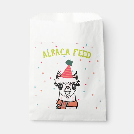 Alpaca Food Fiesta Verjaardag Bedankzakje (Voorkant)