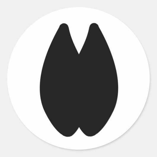 Alpaca Footprint Ronde Sticker (Voorkant)