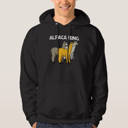 Alpaca For Men Dad Camelid Mammal Animal Hoodie (Voorkant)